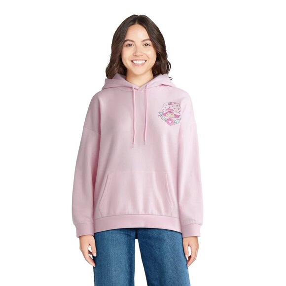 Strawberry Shortcake Womens Graphic Retro Style Hoodie XL Pink - Picture 2 of 9